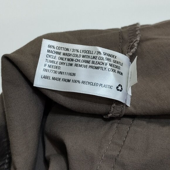 A New Day Womens 20W Dark Brown Stretch Straight Relaxed Cuffed Ankle Pants NWT - Picture 8 of 11